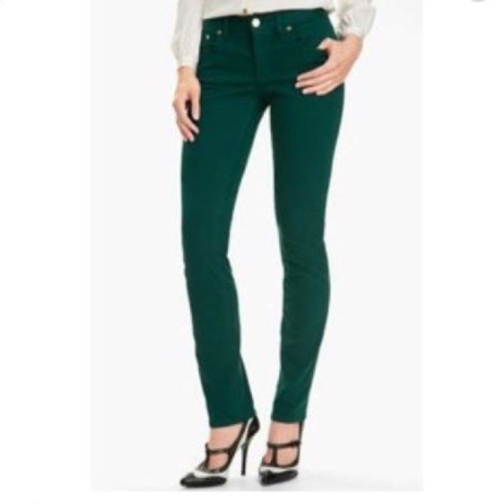 Tory Burch Malachite Green Ivy Skinny Jeans